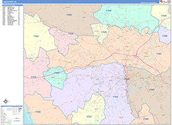 Lancaster Wall Map Color Cast Style 2026