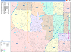 Lenexa Wall Map Color Cast Style 2026