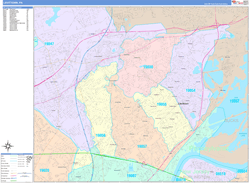Levittown Wall Map Color Cast Style 2024