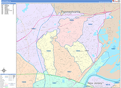 Levittown Wall Map Color Cast Style 2026