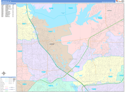 Lewisville Wall Map Color Cast Style 2024