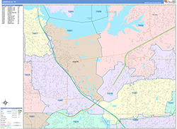 Lewisville Wall Map Color Cast Style 2026