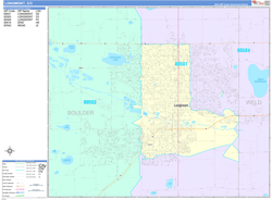 Longmont Wall Map Color Cast Style 2025