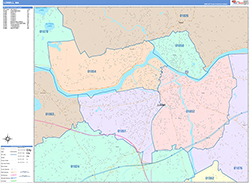 Lowell Wall Map Color Cast Style 2026
