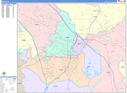 Macon Wall Map Color Cast Style 2026