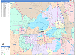 Madison Wall Map Color Cast Style 2026