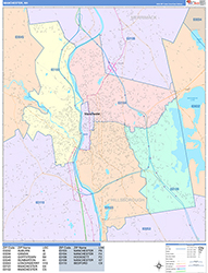 Manchester Wall Map Color Cast Style 2026