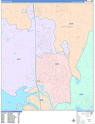 Marysville Wall Map Color Cast Style 2026