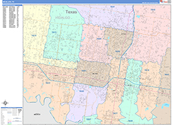 McAllen Wall Map Color Cast Style 2026