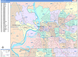 Memphis Wall Map Color Cast Style 2026