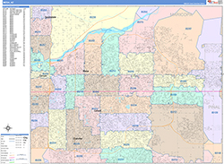 Mesa Wall Map Color Cast Style 2026