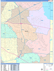 Mesquite Wall Map Color Cast Style 2026