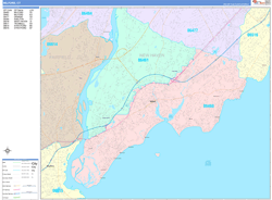 Milford Wall Map Color Cast Style 2024