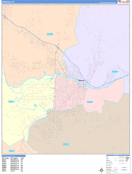 Missoula Wall Map Color Cast Style 2024