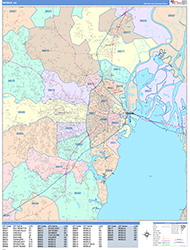 Mobile Wall Map Color Cast Style 2026