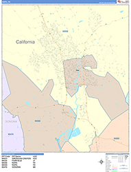 Napa Wall Map Color Cast Style 2026