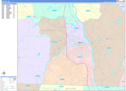 Nashua Wall Map Color Cast Style 2024