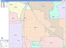 Norwalk Wall Map Color Cast Style 2026