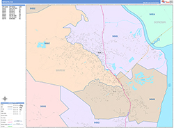 Novato Wall Map Color Cast Style 2026