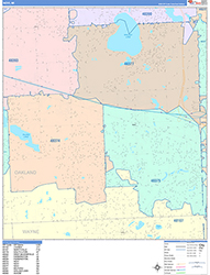 Novi Wall Map Color Cast Style 2026