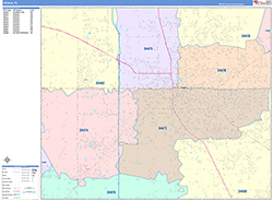 Ocala Wall Map Color Cast Style 2026