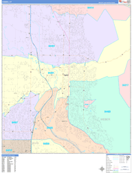 Ogden Wall Map Color Cast Style 2024