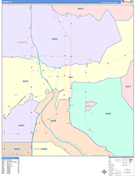 Ogden Wall Map Color Cast Style 2026