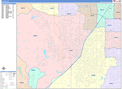 Olathe Wall Map Color Cast Style 2026