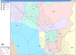 Orem Wall Map Color Cast Style 2026