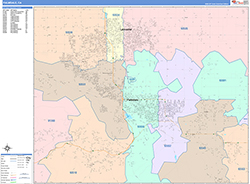 Palmdale Wall Map Color Cast Style 2026