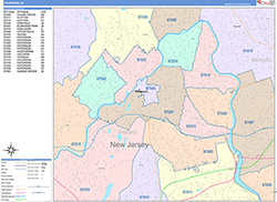 Paterson Wall Map Color Cast Style 2026