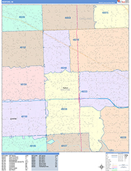 Redford Wall Map Color Cast Style 2026