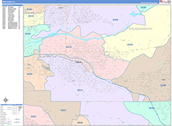 Redlands Wall Map Color Cast Style 2026