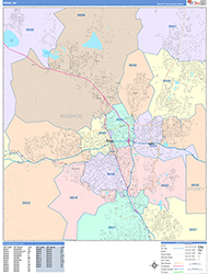 Reno Wall Map Color Cast Style 2026