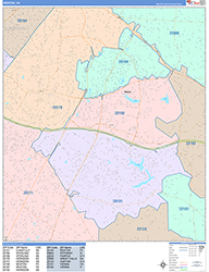 Reston Wall Map Color Cast Style 2026