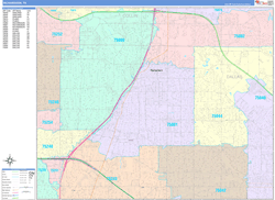Richardson Wall Map Color Cast Style 2024