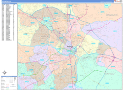 Richmond Wall Map Color Cast Style 2024