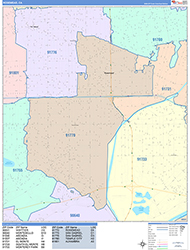 Rosemead Wall Map Color Cast Style 2026