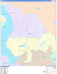 Sammamish Wall Map Color Cast Style 2024