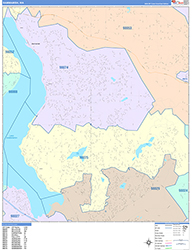 Sammamish Wall Map Color Cast Style 2026