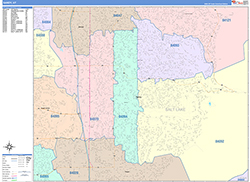 Sandy Wall Map Color Cast Style 2026