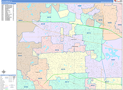 Schaumburg Wall Map Color Cast Style 2026