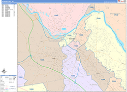 Schenectady Wall Map Color Cast Style 2026