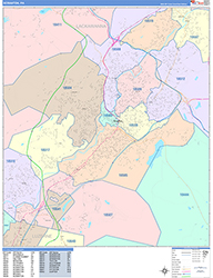 Scranton Wall Map Color Cast Style 2026
