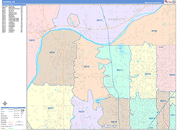 Shawnee Wall Map Color Cast Style 2026