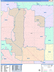 Skokie Wall Map Color Cast Style 2026