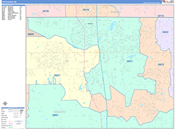 Southaven Wall Map Color Cast Style 2026