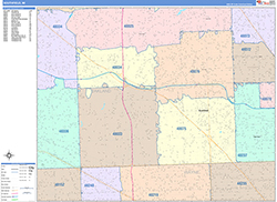 Southfield Wall Map Color Cast Style 2026