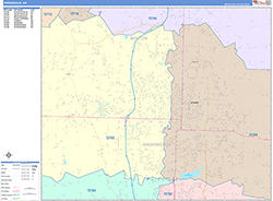 Springdale Wall Map Color Cast Style 2026