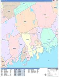 Stamford Wall Map Color Cast Style 2026